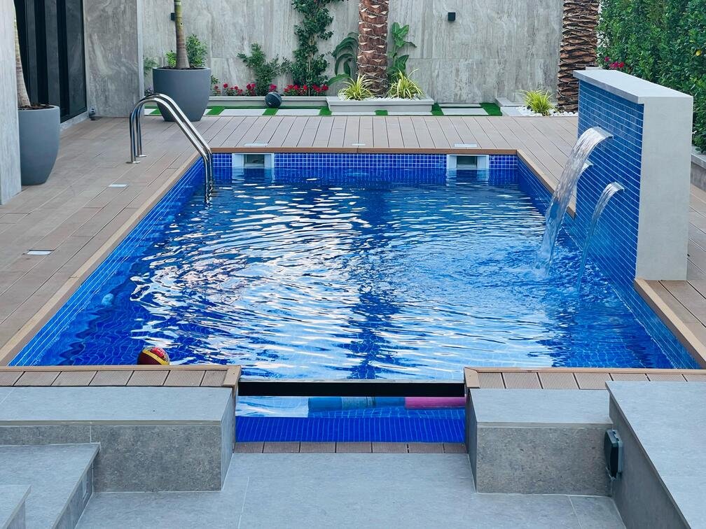 DAMAC Hills 1 — Pool, Seating, Decking, Lights